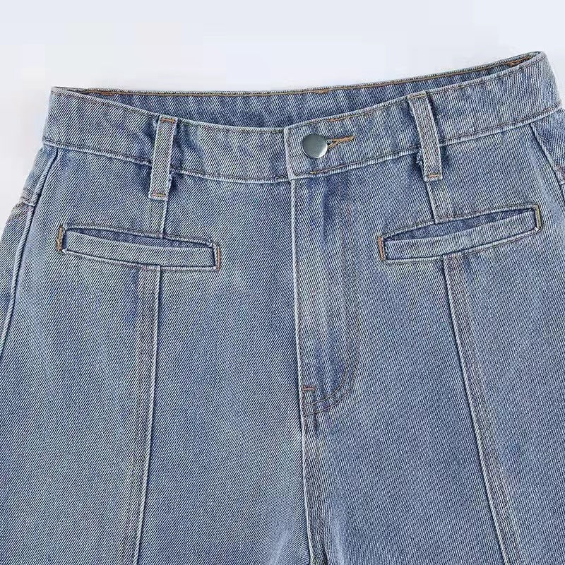 Lola - Pantalón vaquero mujer campana con detalles estrella