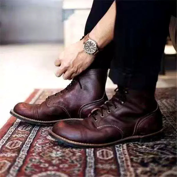 Ernesto - Botas de cuero marrón