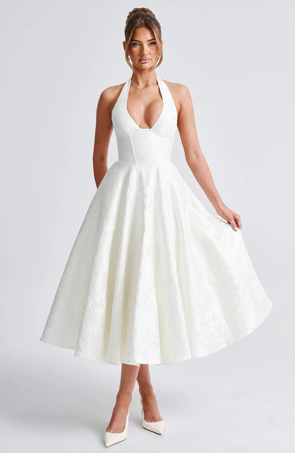 Julieta - Vestido midi con escote halter