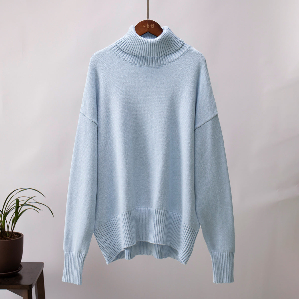 Carlota - Jersey de cuello alto oversize de lana
