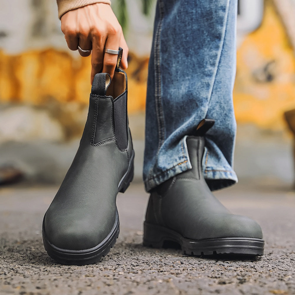 Álvaro - Botas de hombre tipo chelsea con suela robusta