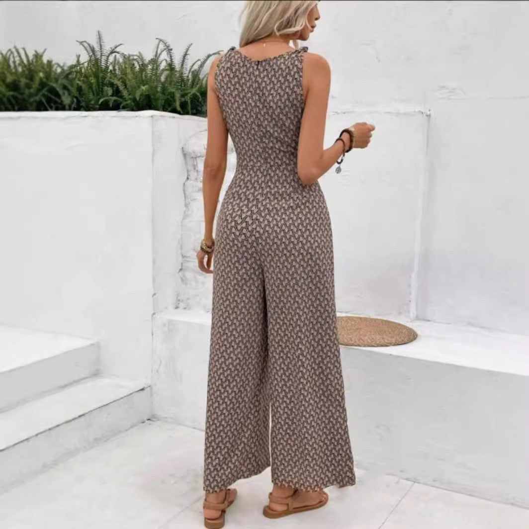 Gloria- Mono estampado sin mangas para mujer