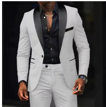 Leonardo - Traje slim-fit con solapas en contraste