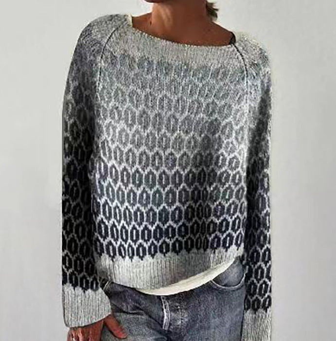 Isabela - Jersey de lana con estampado geométrico