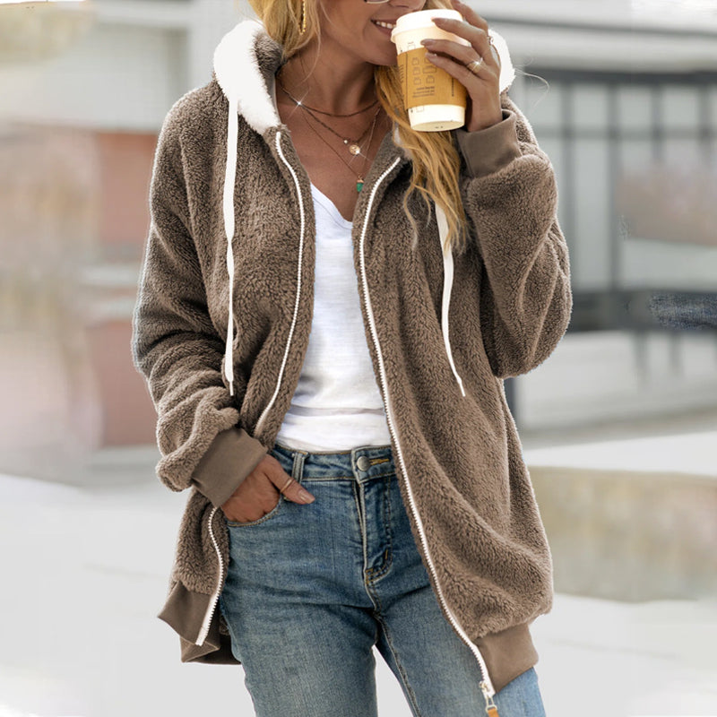 Lina – Chaqueta Teddy de Invierno con Forro de Borreguito