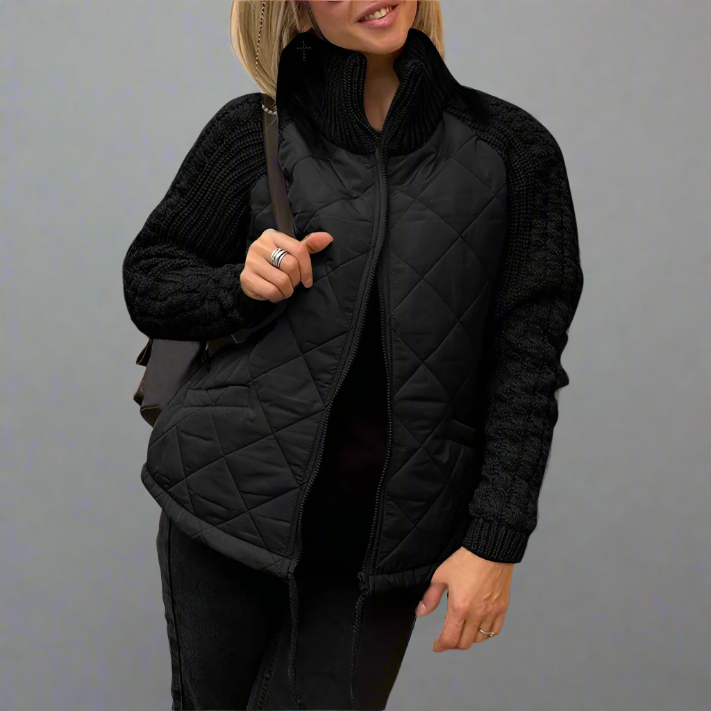 Carla – Chaqueta acolchada con mangas de punto