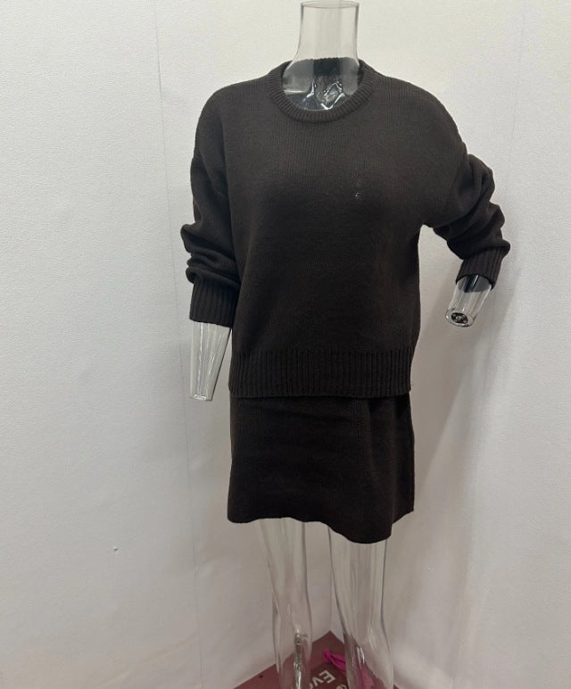 Camila - Conjunto de suéter oversize con falda corta mujer