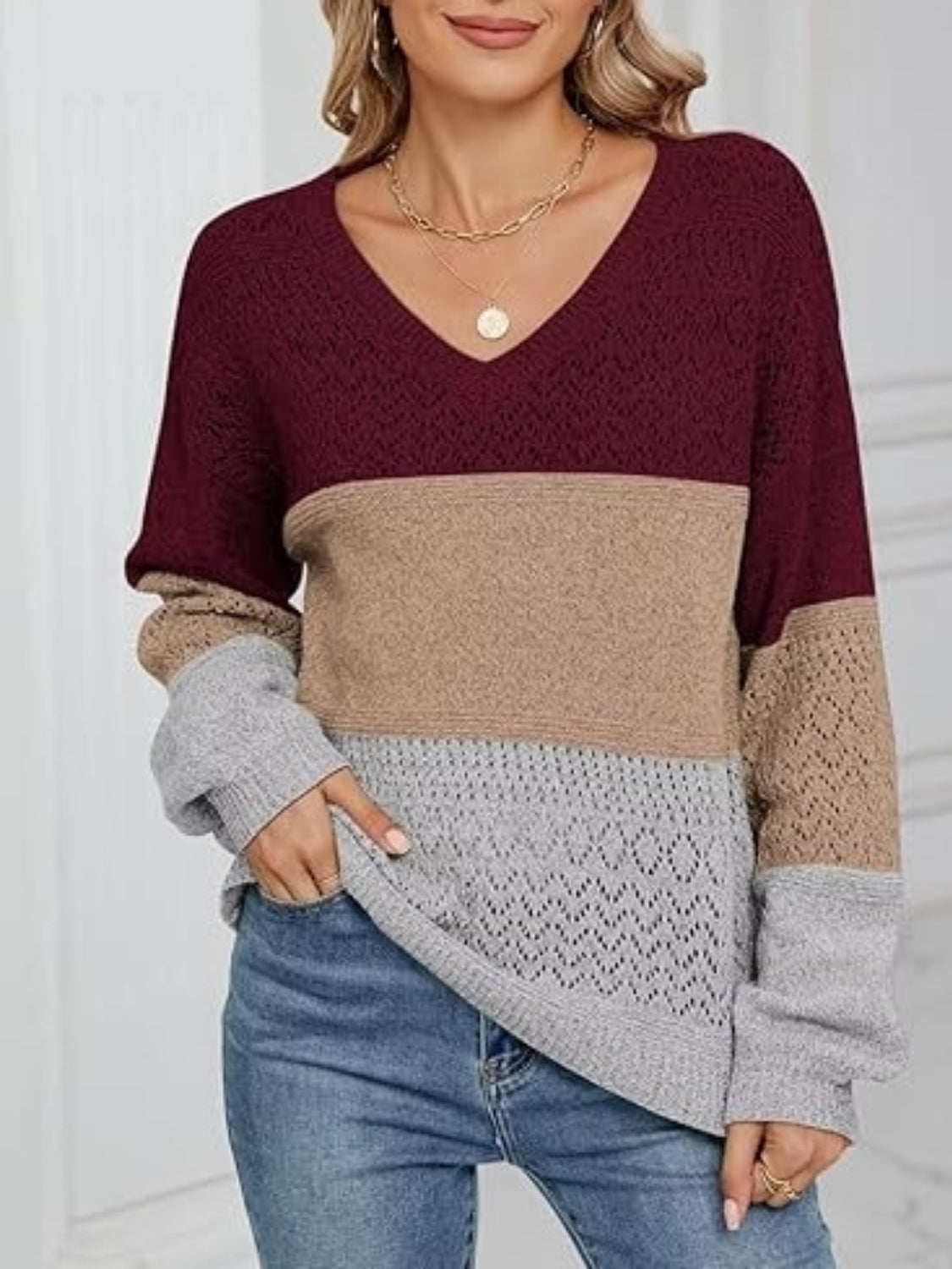 Valeria – Suéter tejido de estilo contemporáneo