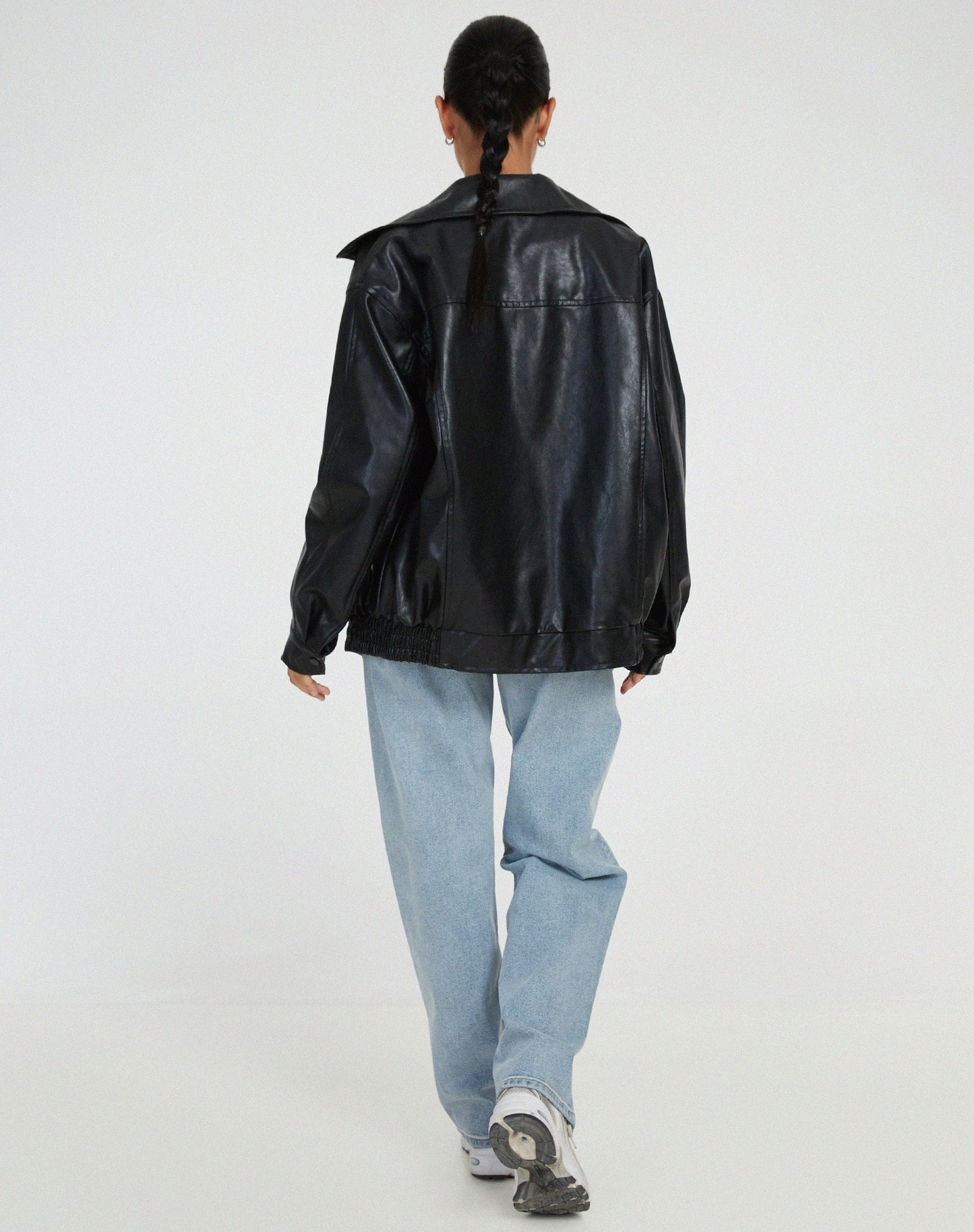 Camila - Chaqueta mujer oversize de cuero sintético