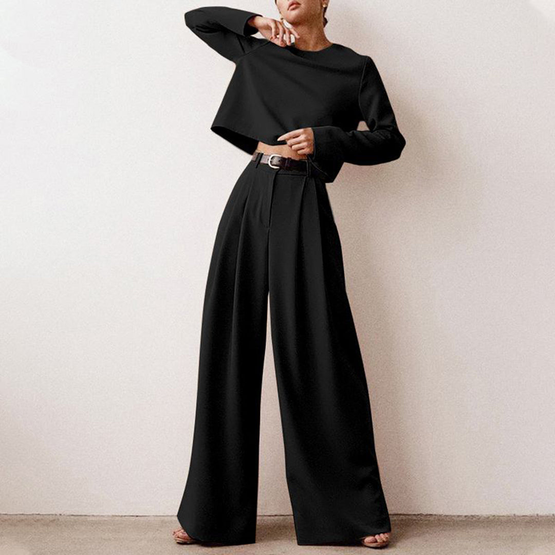 Clara - Conjunto elegante de pantalón palazzo