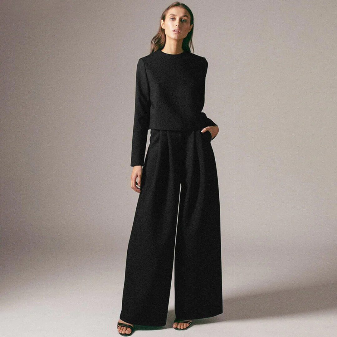 Clara - Conjunto elegante de pantalón palazzo