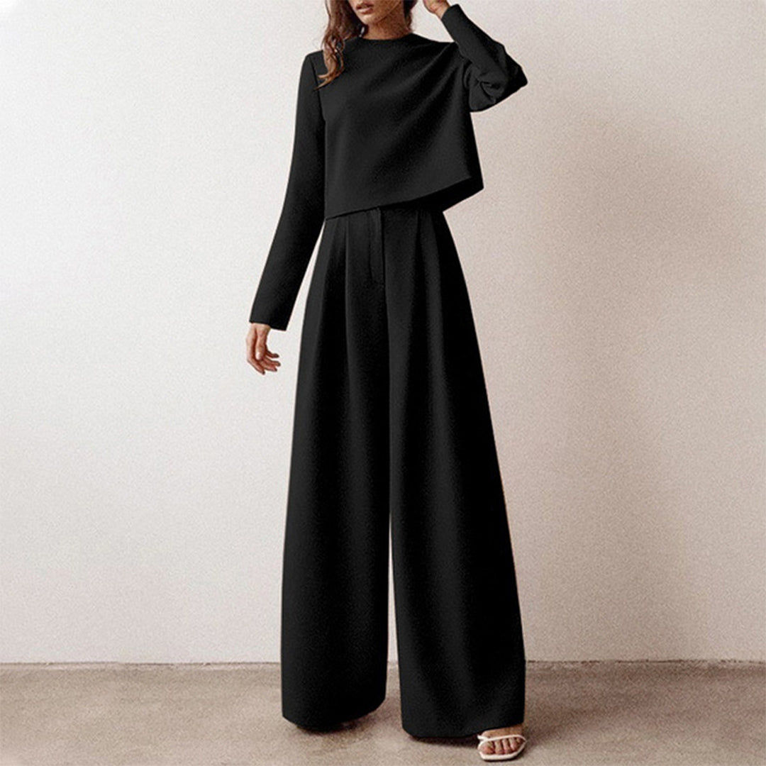 Clara - Conjunto elegante de pantalón palazzo