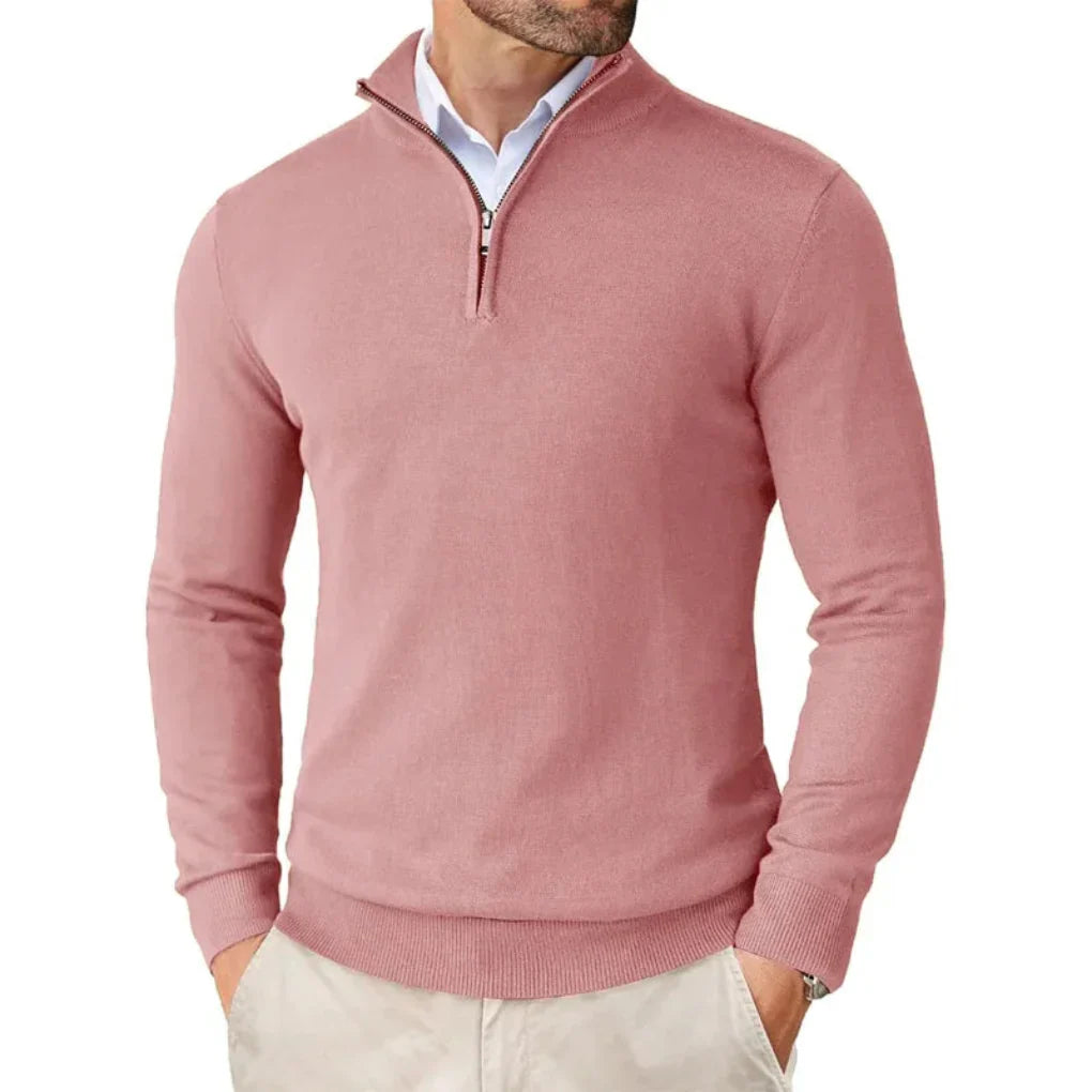 Daniel - Jersey hombre media cremallera casual