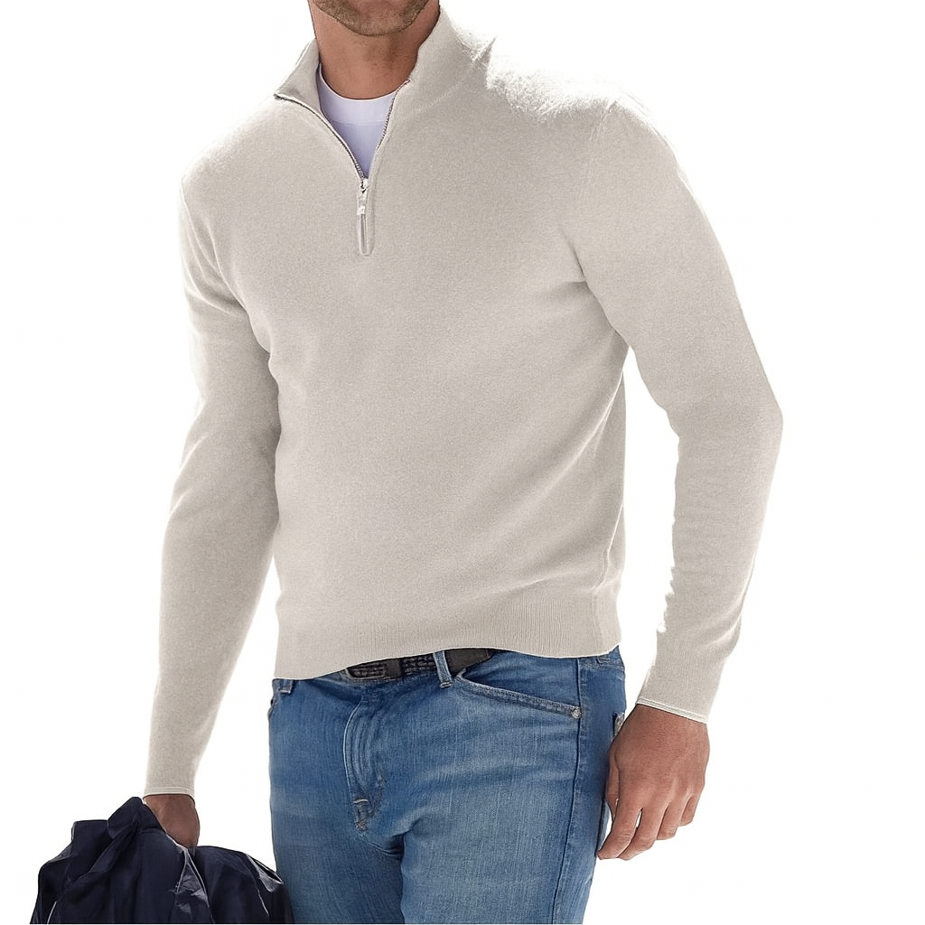 Daniel - Jersey hombre media cremallera casual