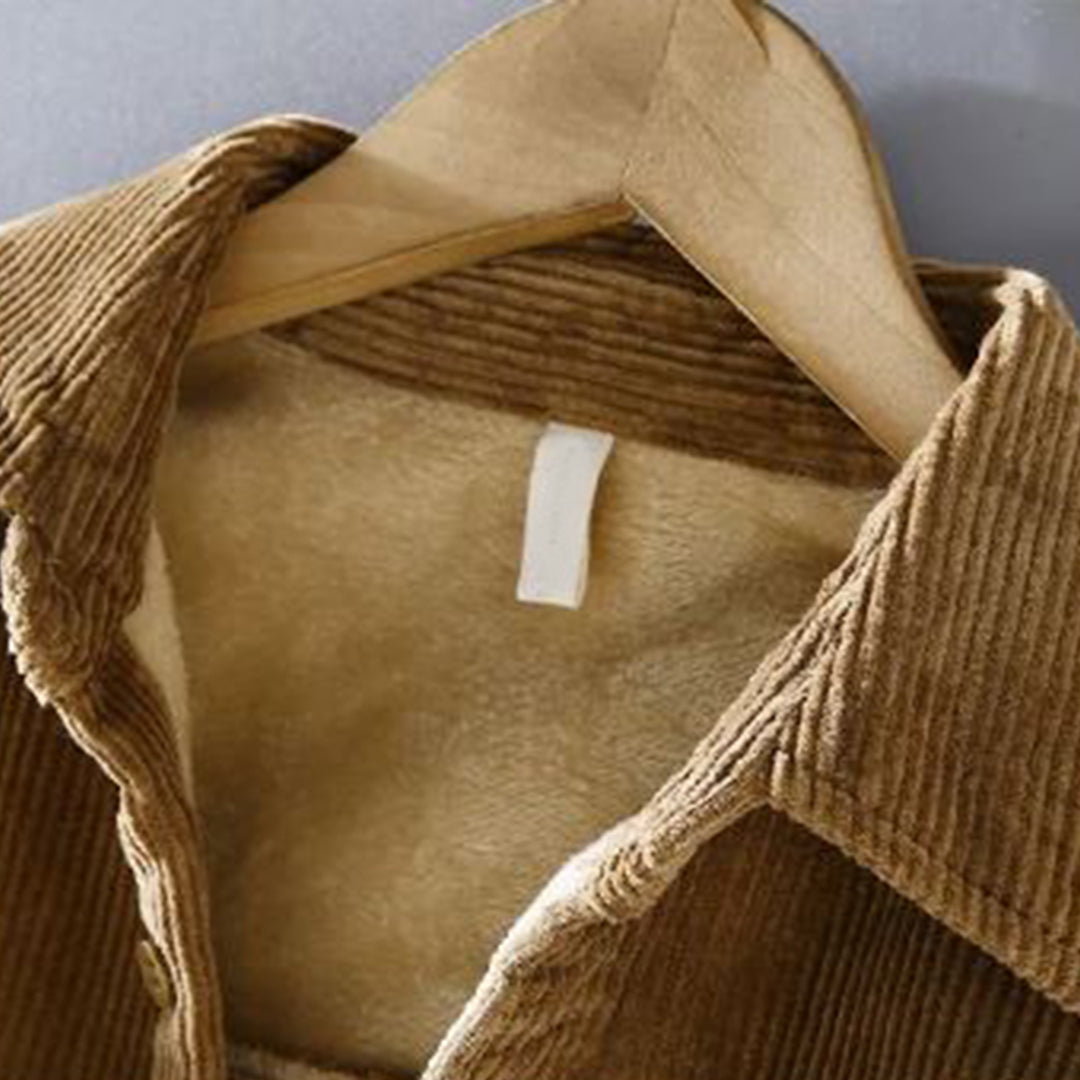 Mateo – Sobrecamisa de pana con interior afelpado para hombre