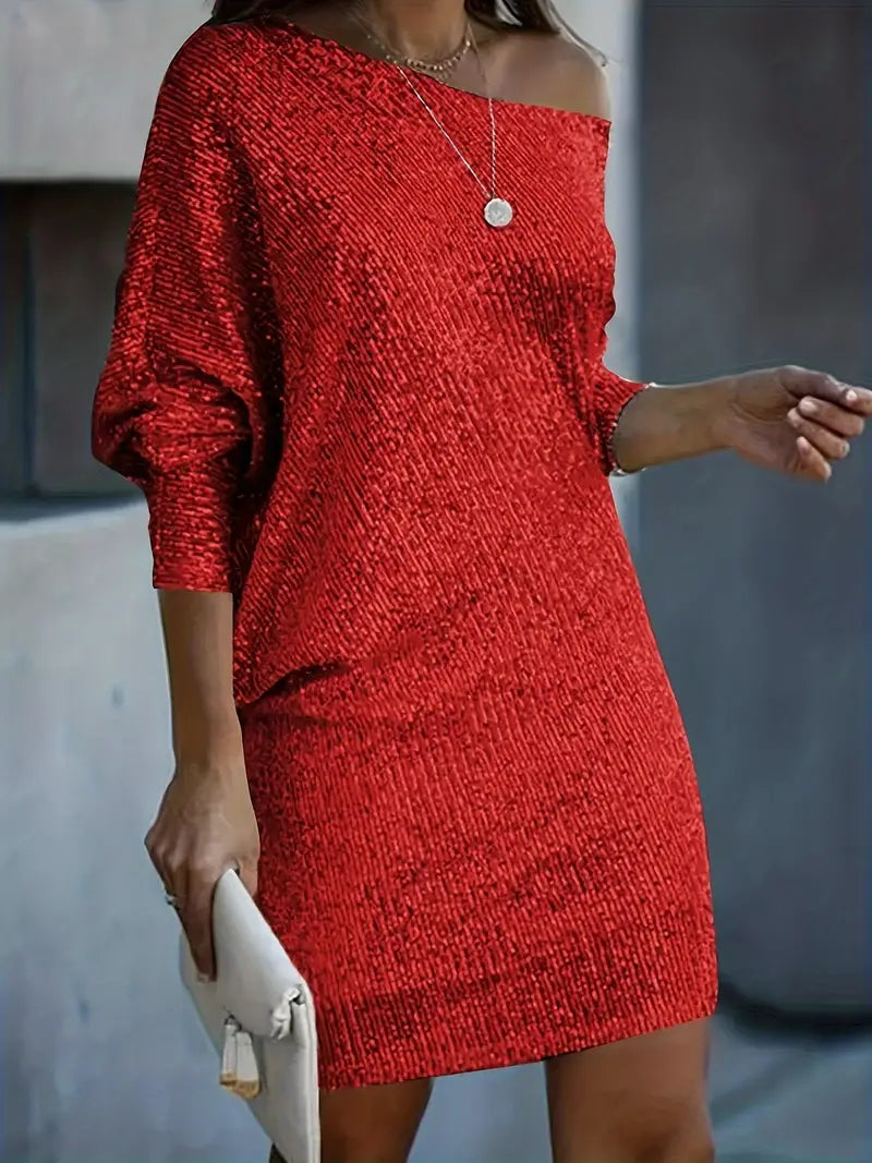 Adriana - Vestido corto mujer hombro caído