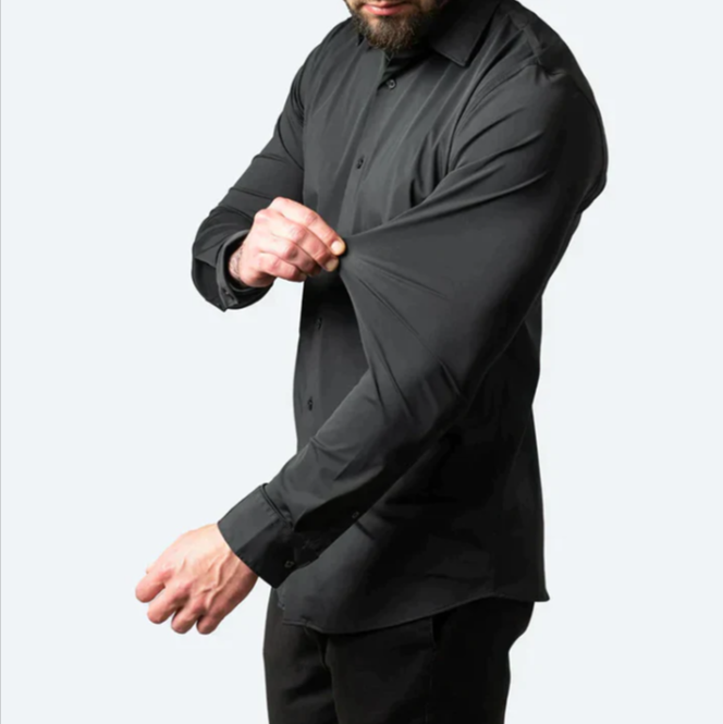Andrés - Camisa de hombre de manga larga con botones
