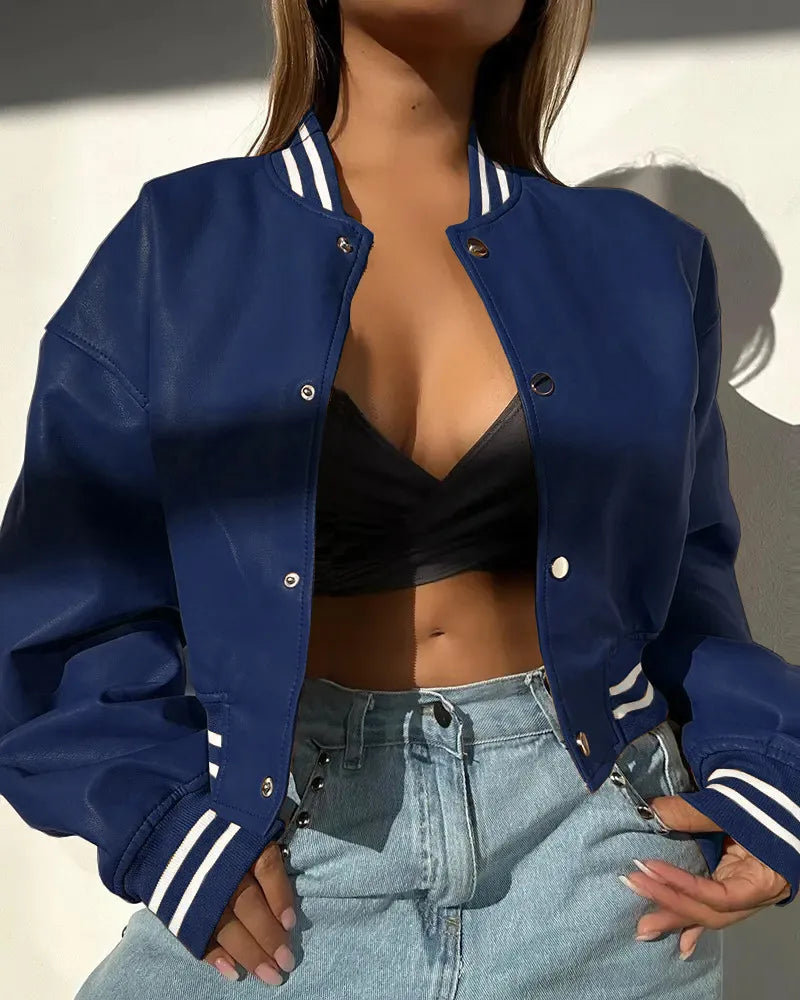 Catalina – Chaqueta estilo universitario de piel sintética