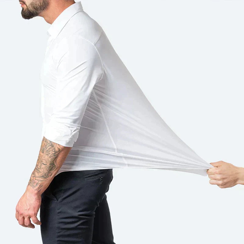 Andrés - Camisa de hombre de manga larga con botones