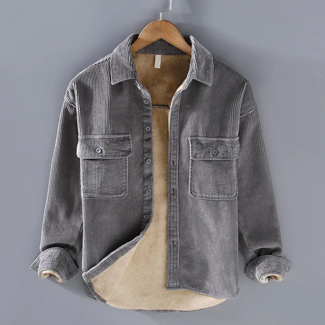 Mateo – Sobrecamisa de pana con interior afelpado para hombre