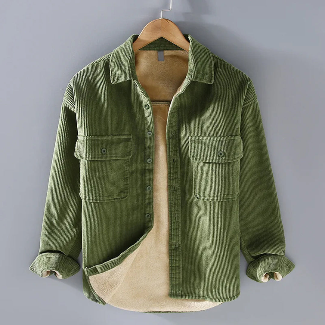 Mateo – Sobrecamisa de pana con interior afelpado para hombre