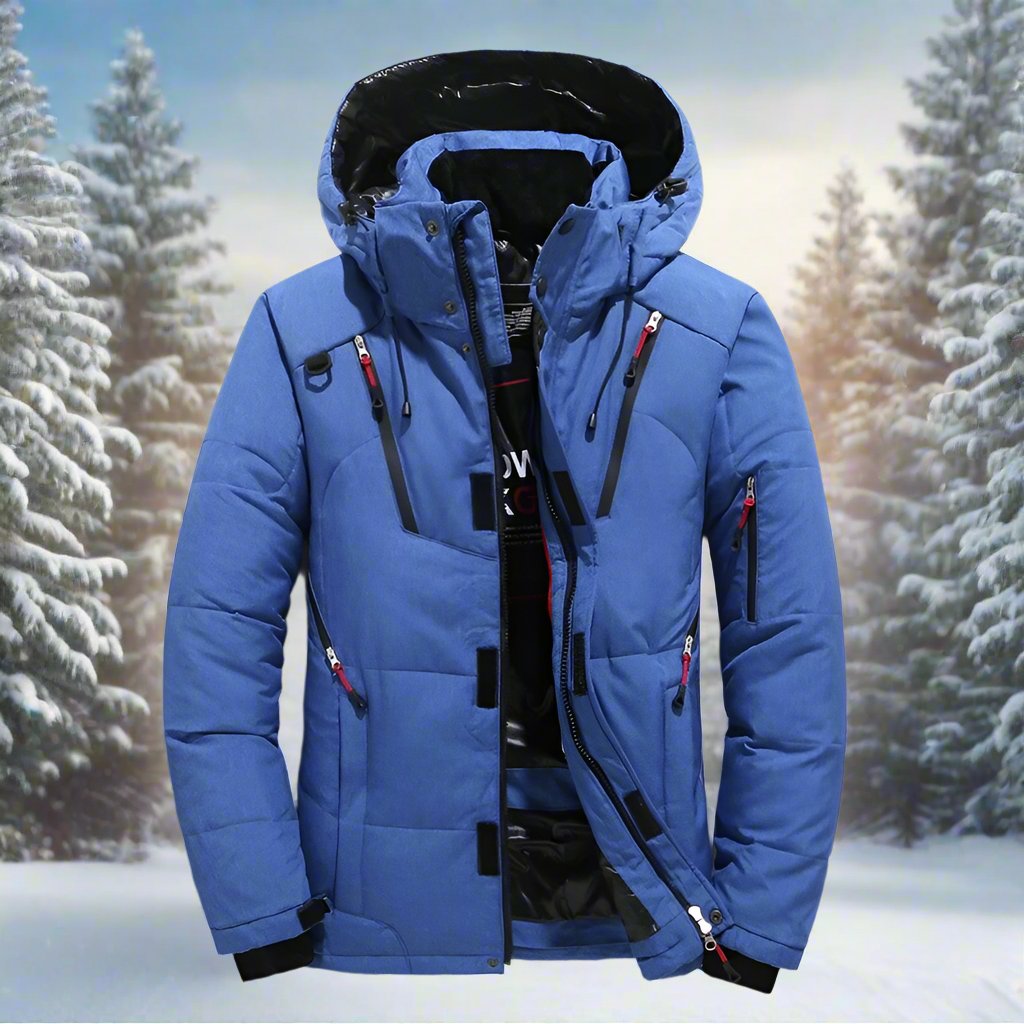 Adrián - Chaqueta de hombre acolchada impermeable con capucha
