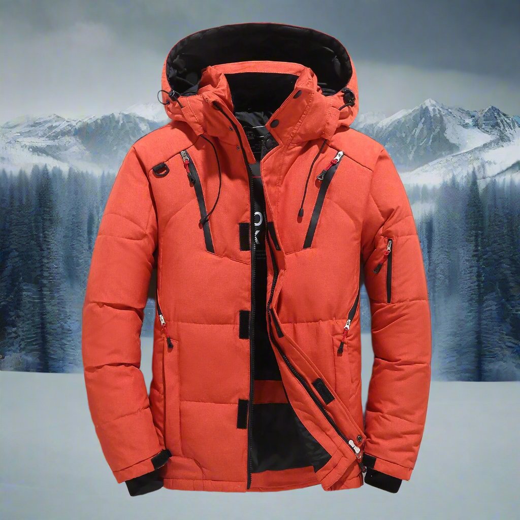 Adrián - Chaqueta de hombre acolchada impermeable con capucha