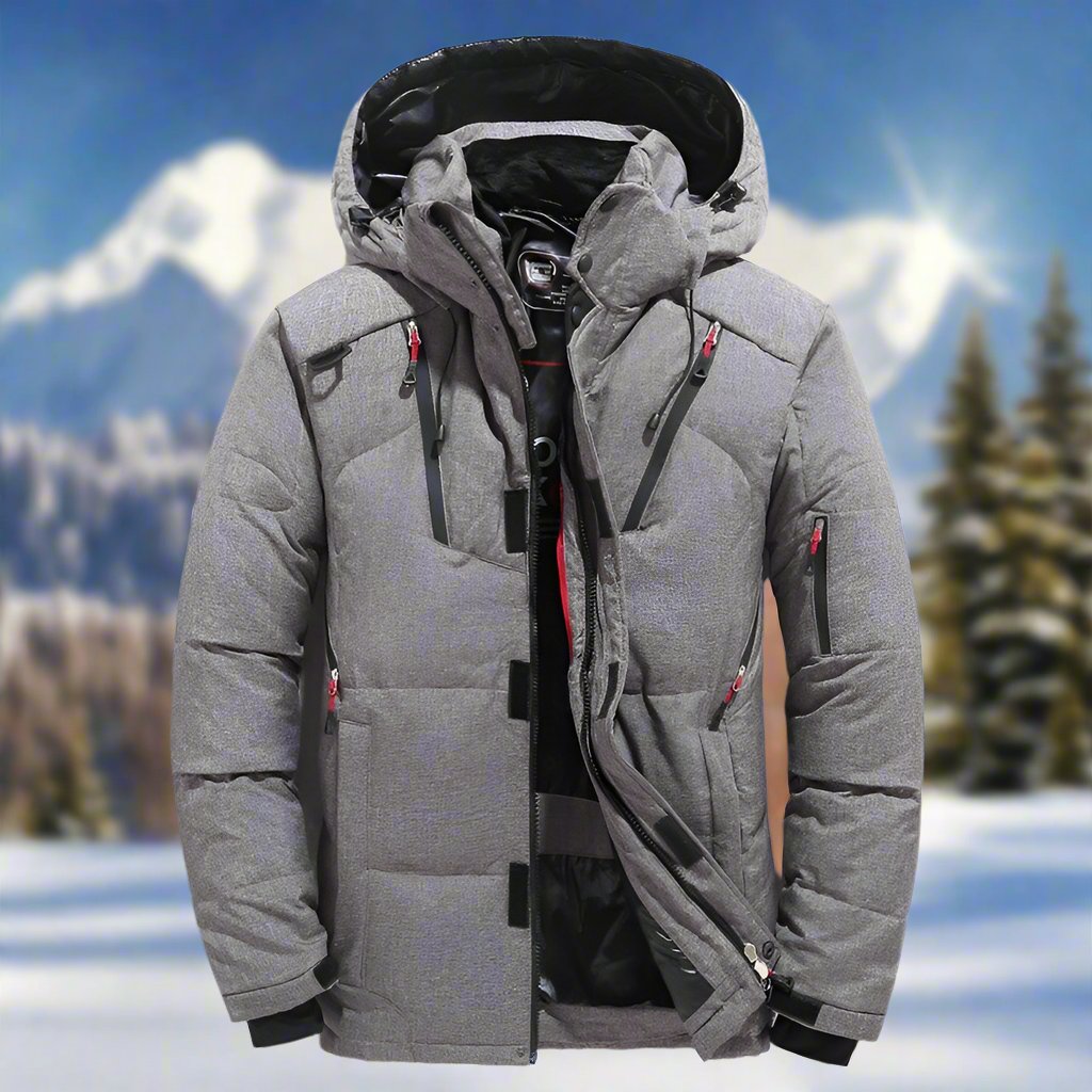 Adrián - Chaqueta de hombre acolchada impermeable con capucha