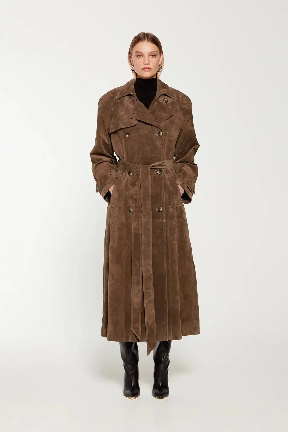 Isidora - Trench largo mujer con cinturón