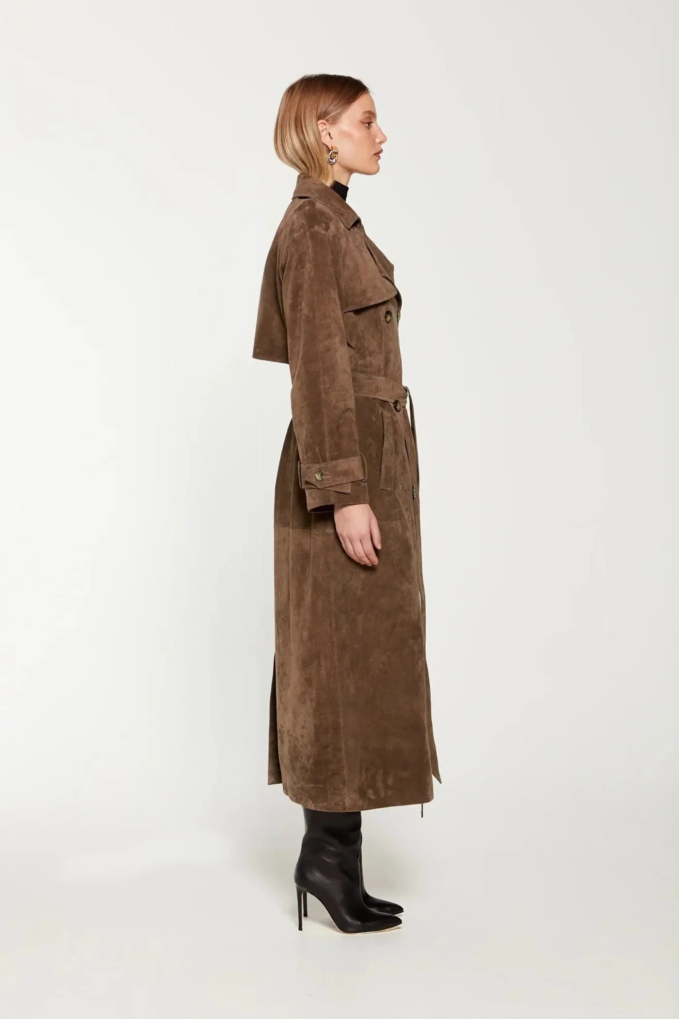 Isidora - Trench largo mujer con cinturón