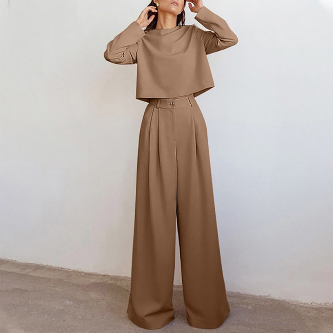 Clara - Conjunto elegante de pantalón palazzo