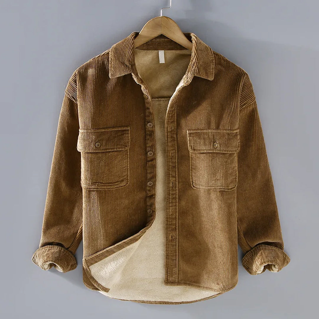 Mateo – Sobrecamisa de pana con interior afelpado para hombre