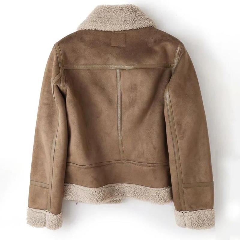 Macie – Chaqueta cálida de invierno con forro de borreguito para mujer