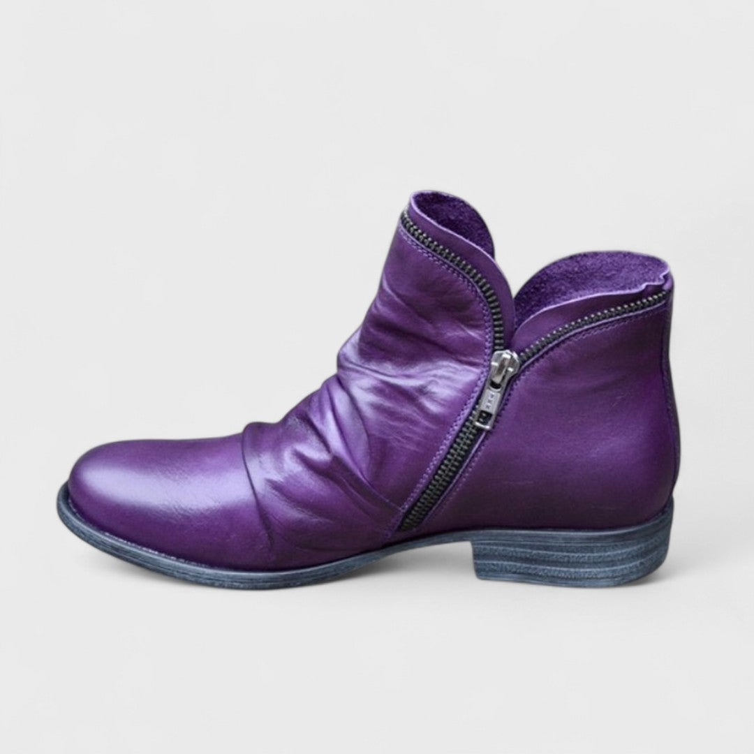 Aurora - Botines de mujer con cremallera lateral
