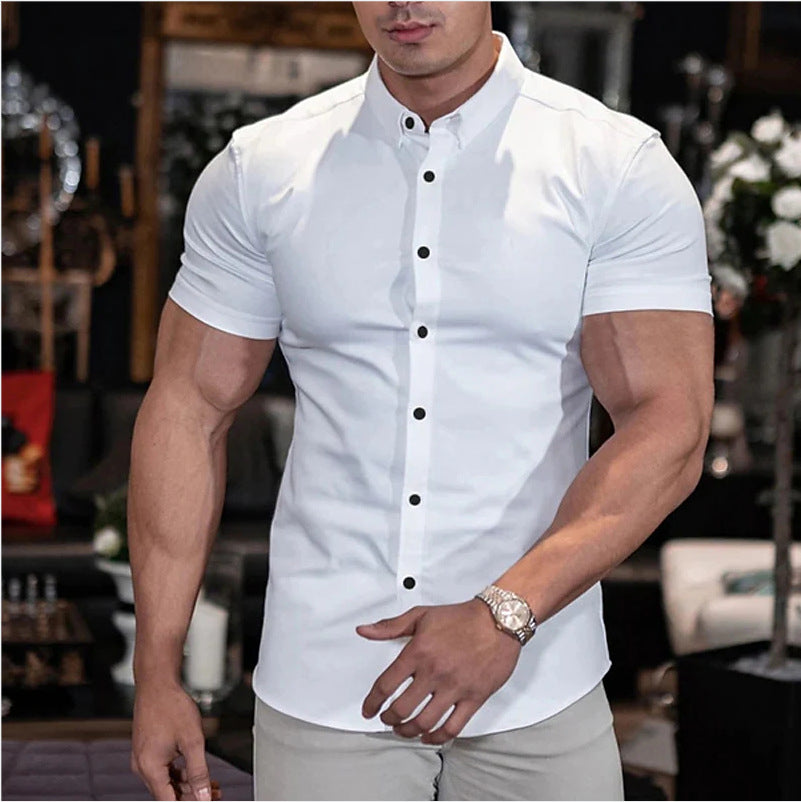Mateo | Camisa de hombre slim fit de manga corta
