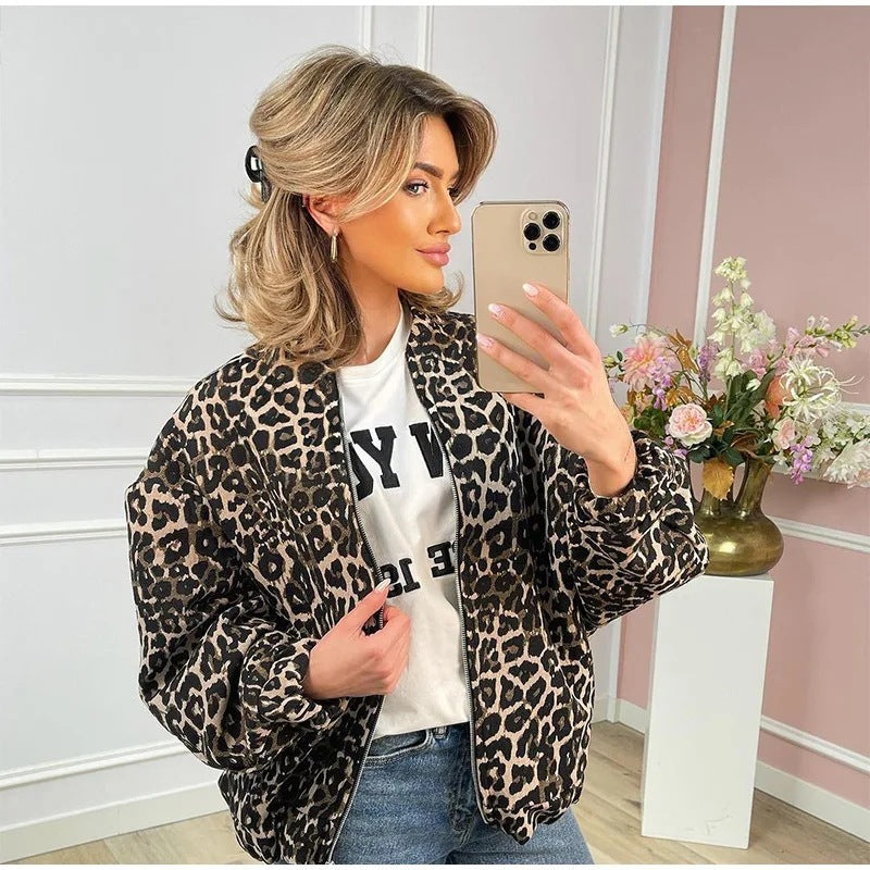 Sofía – Chaqueta oversize con estampado animal