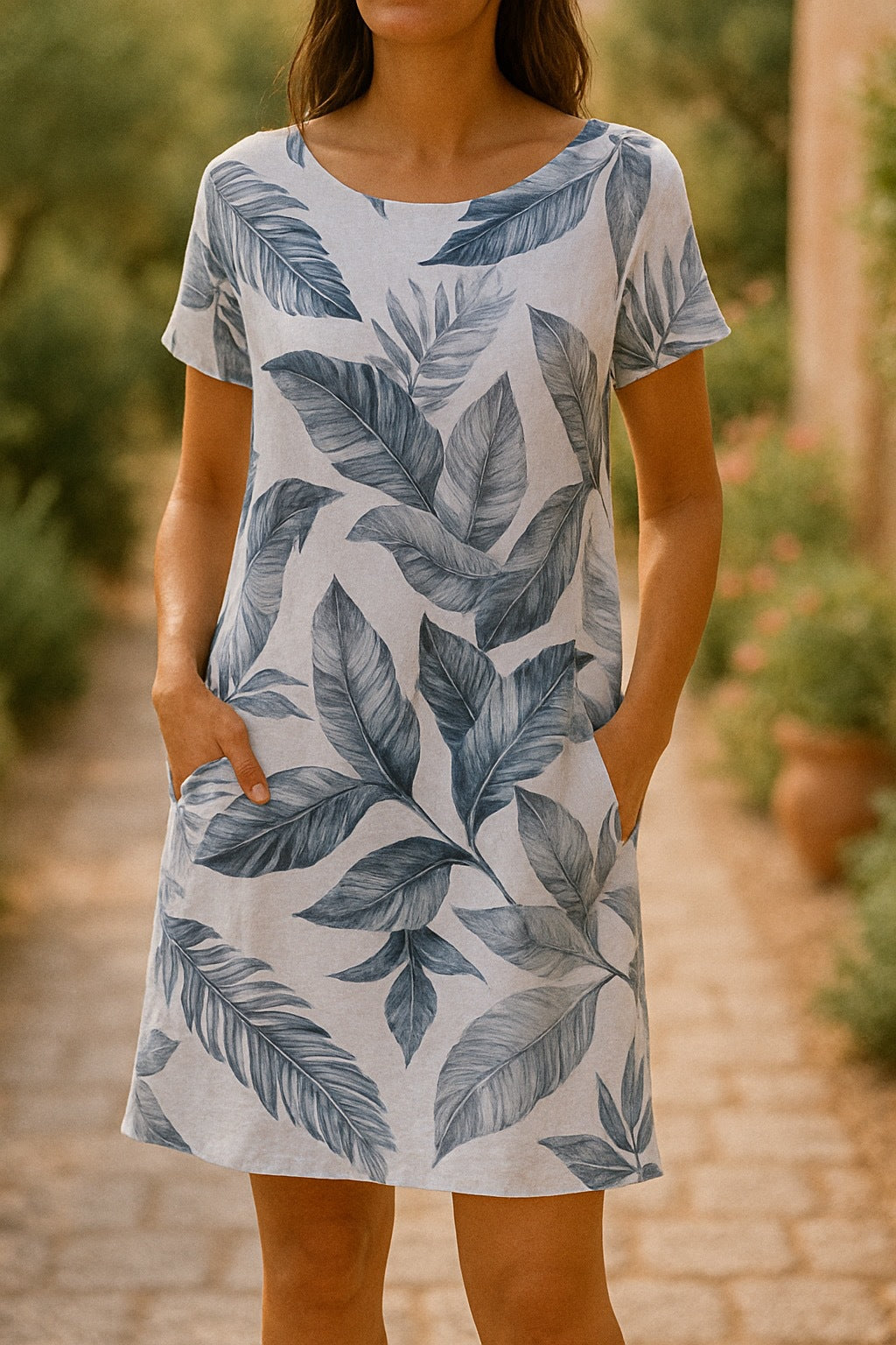 Nerea - Vestido mini estampado botánico