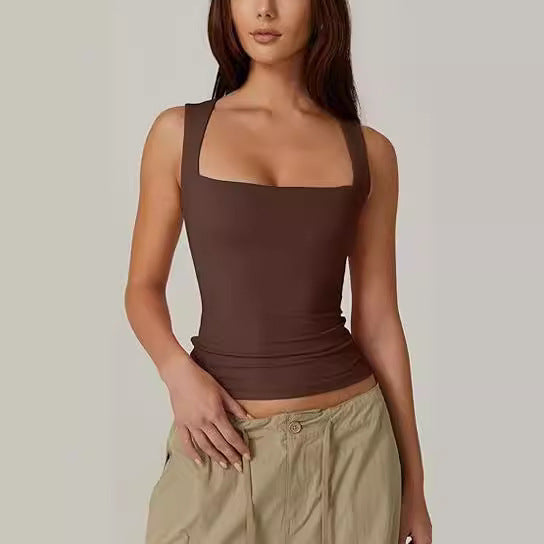 Renata - Blusa de tirantes escote cuadrado