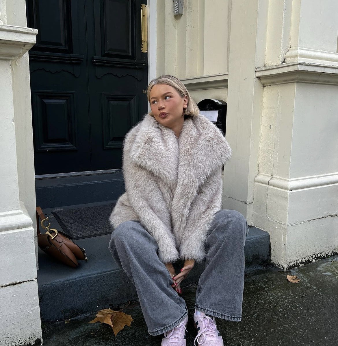 DoRojohea | Elegante warme Felljacke