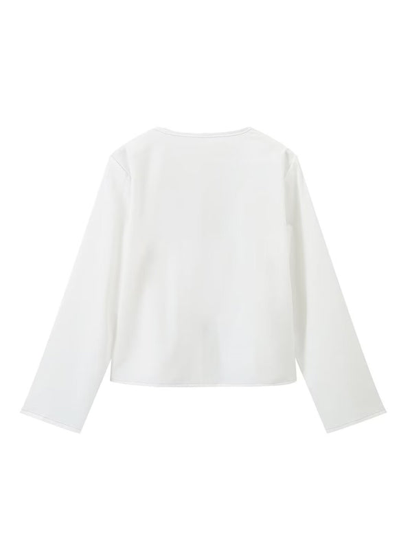 Carmen | Elegante blusa larga con lazo