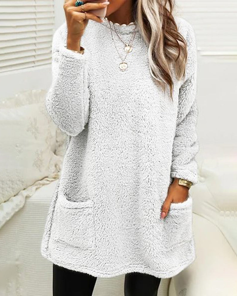 Elena – Sudadera polar oversize con bolsillos
