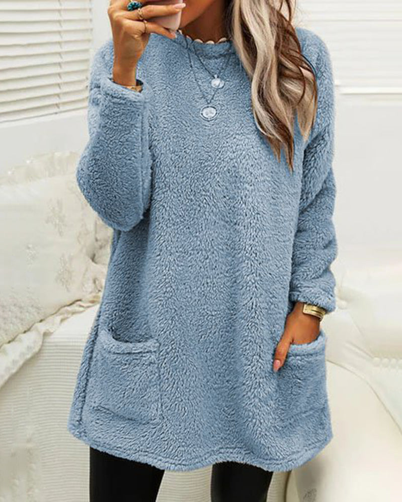 Elena – Sudadera polar oversize con bolsillos