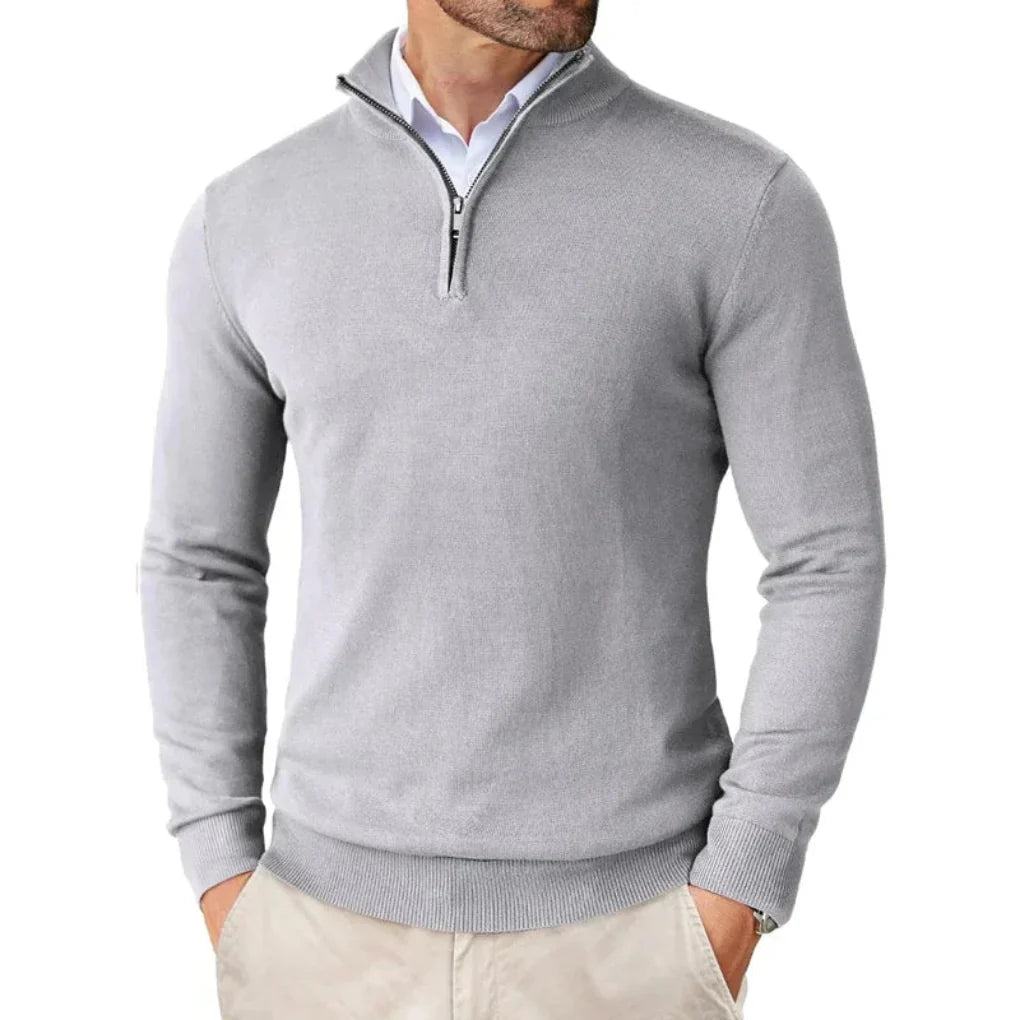 Daniel - Jersey hombre media cremallera casual