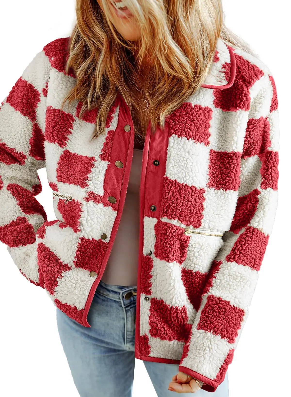 Briana | Abrigo de cuadros vintage oversize para mujer, cálido y acogedor