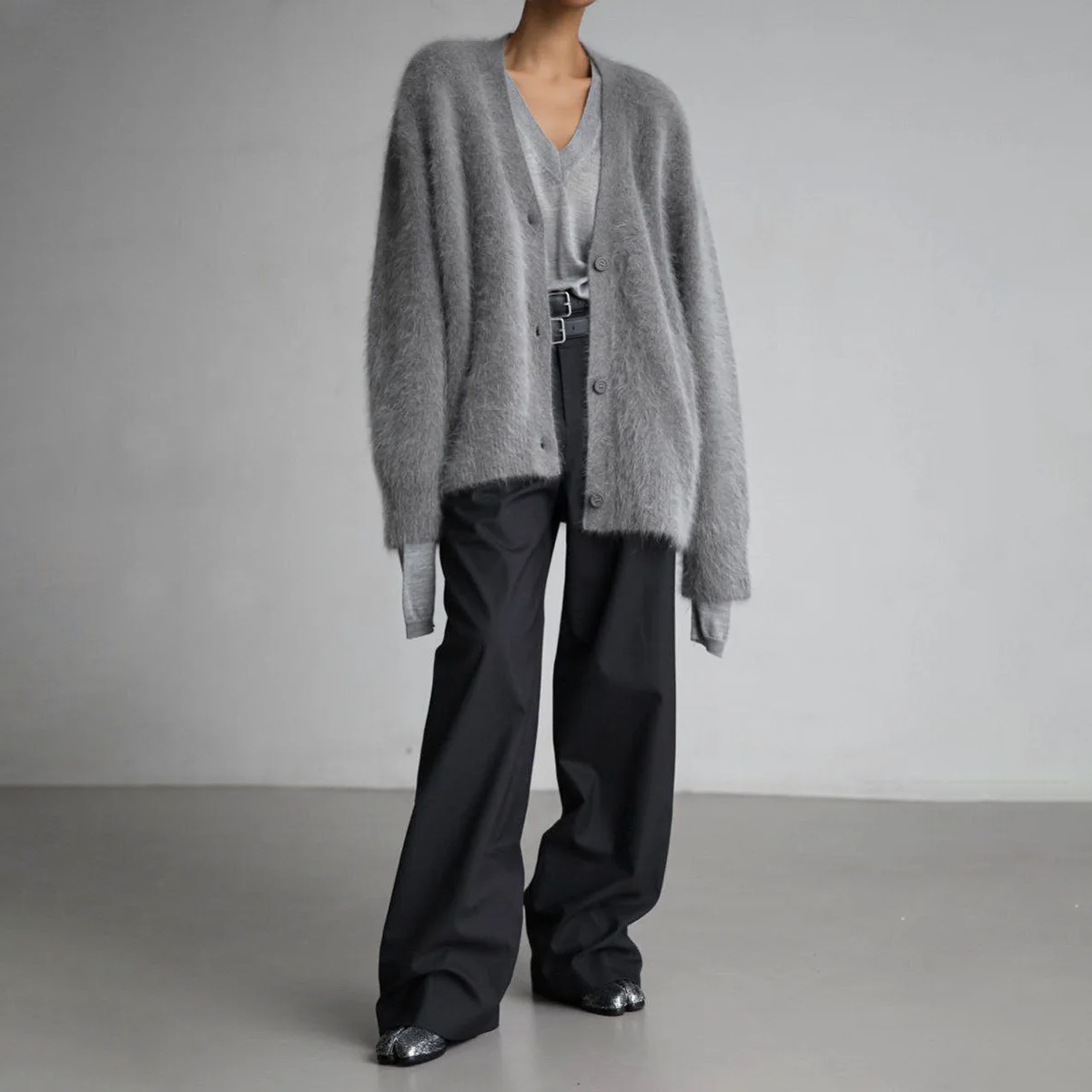 Adela - Cárdigan de cashmere de punto peluche mujer