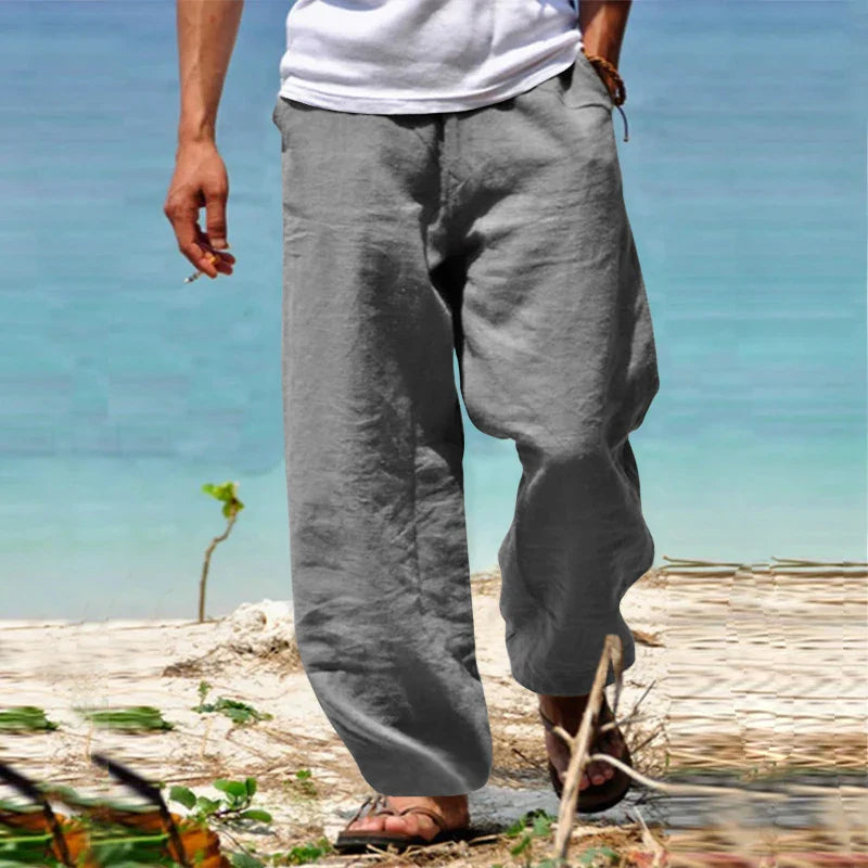 Mateo - Pantalón holgado hombre lino casual