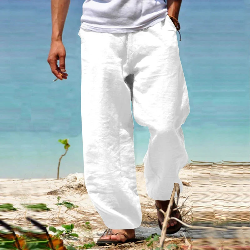 Mateo - Pantalón holgado hombre lino casual