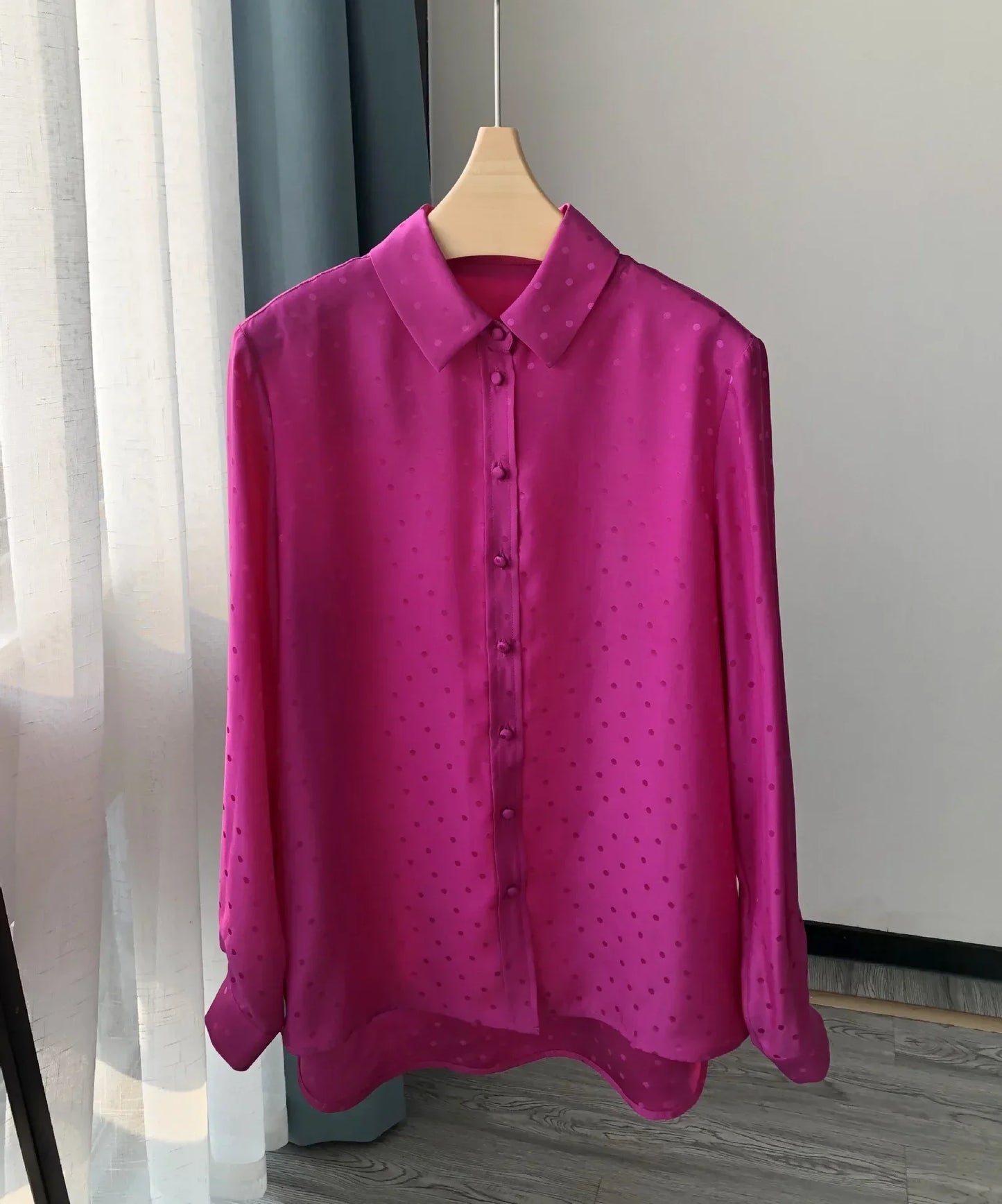 Belena | Blusa de seda holgada en estilo francés