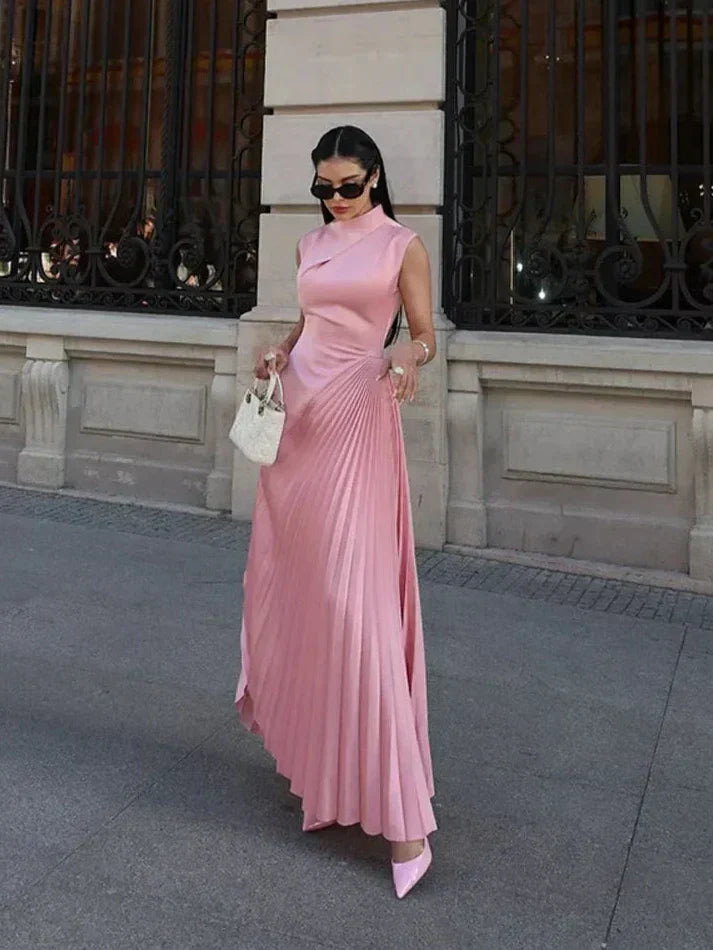 Adriana – Vestido largo asimétrico con abertura