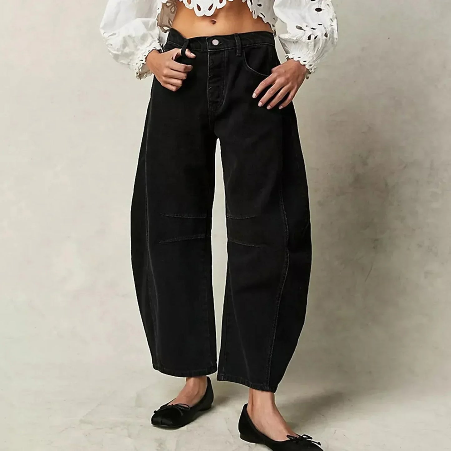 Eva - Jeans anchos de tiro alto